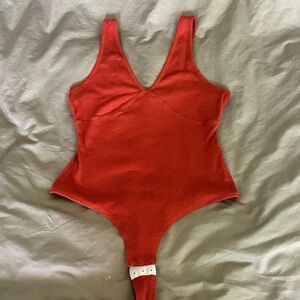 Women’s Madewell red/orange tank top body suit size XL